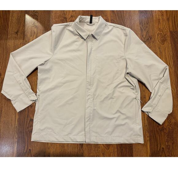 Zella Men's Stretch Shirt Jacket Pebble Gray Size XL Comfortable Stylish - Picture 1 of 11
